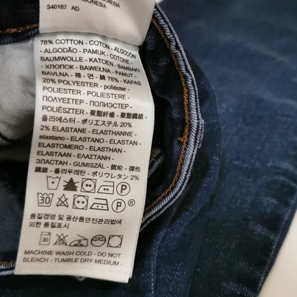 LEVI'S mid rise skinny size 6 blue jeans - Picture 9 of 9